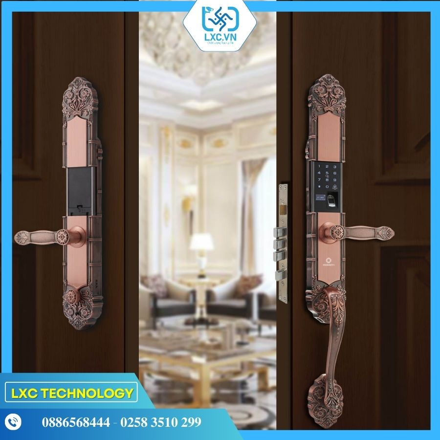 Khóa cửa vân tay tân cổ điển Homekit AB-08B I Chính hãng